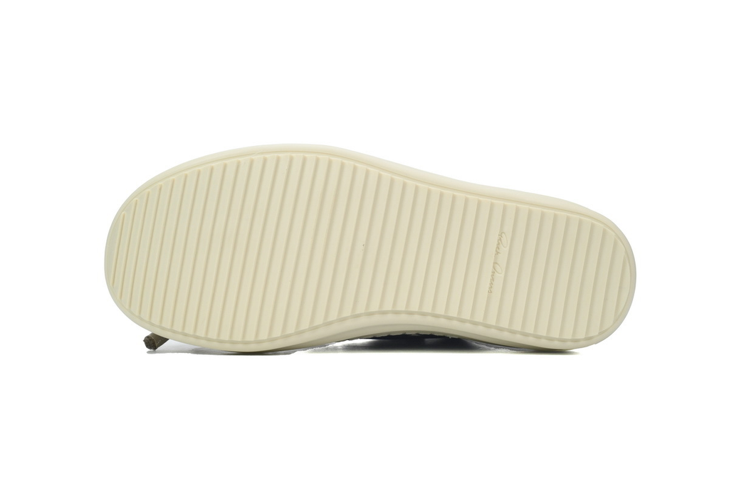 Rick Owens Rope-Lace Low-Top Sneakers – Black & White