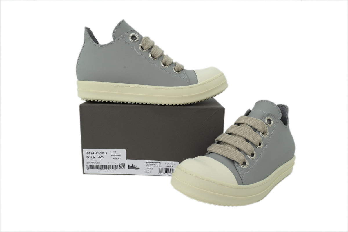 Rick Owens Women's Porterville Jumbo Laced Low Sneakers – Pale Blue Milk