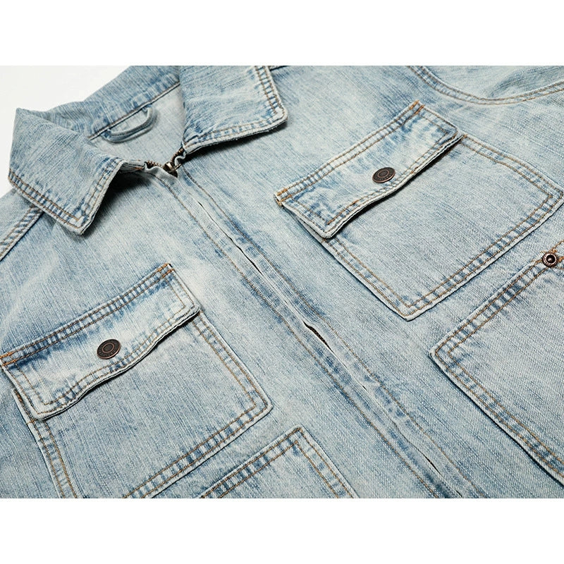 Fashionable denim sports casual jacket