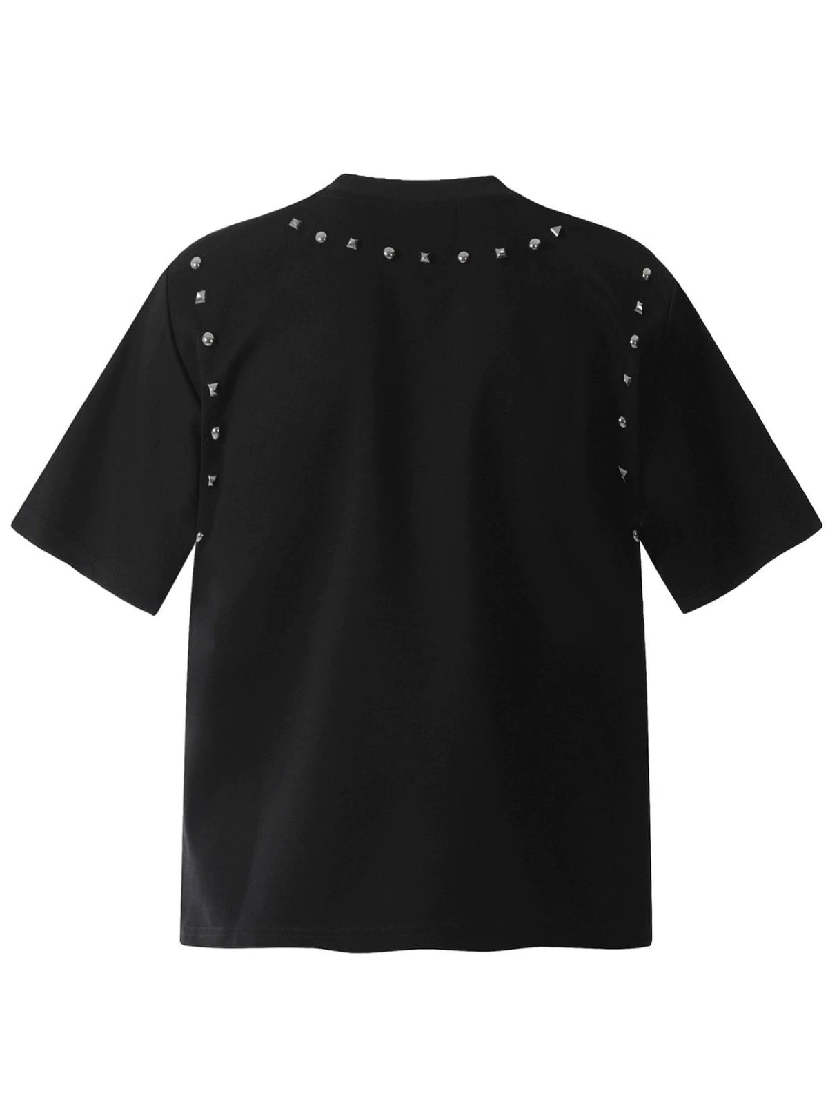 Fashion printed solid color T-shirt