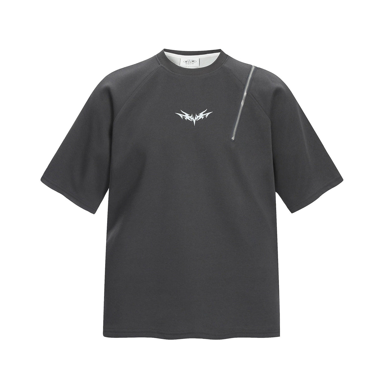 Fashion printed solid color T-shirt