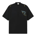 Fashion printed solid color T-shirt