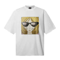 Fashion printed solid color T-shirt