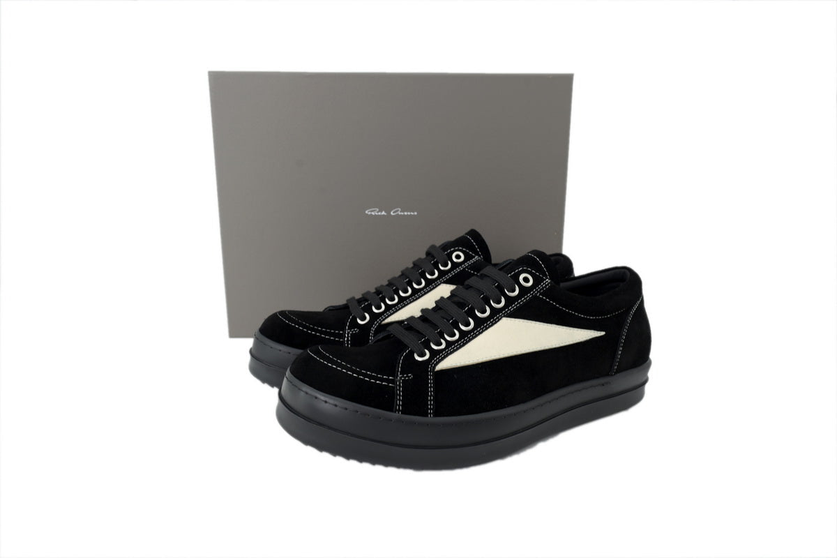 Rick Owens Strobe Vintage Low-Top Sneakers – Black
