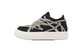 Rick Owens Wrap-Lace Low-Top Sneakers – Black & Cream