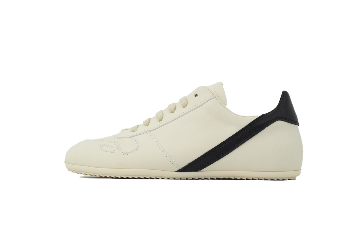 Rick Owens RO De Xun Low-Top Sneakers – White & Black