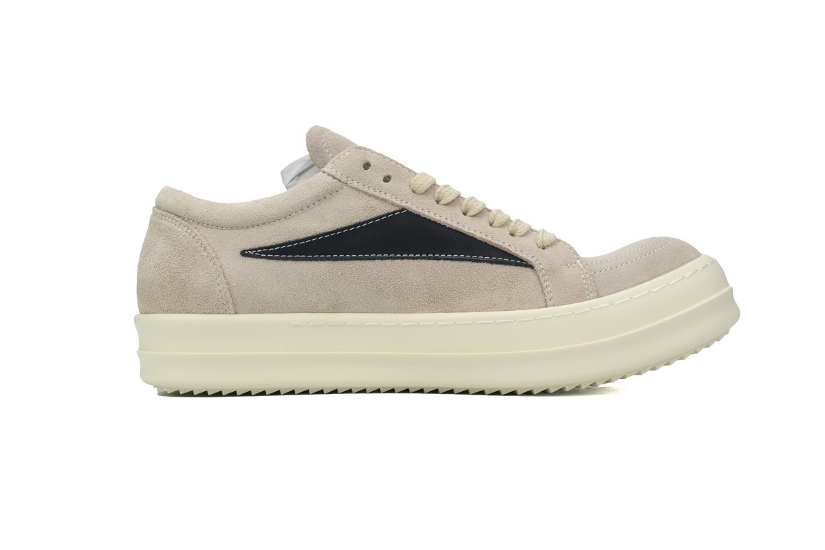 Rick Owens Women’s Luxor Vintage Low Sneakers – Milk & Black