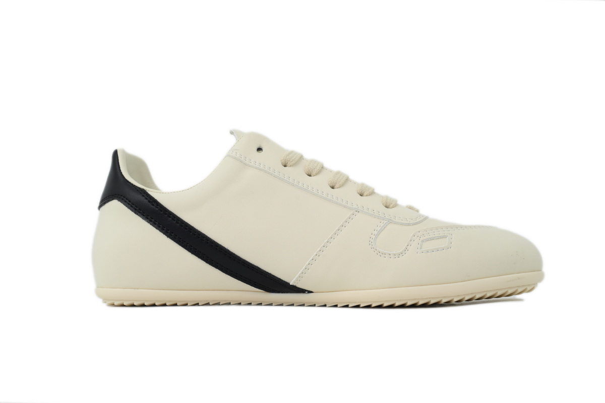 Rick Owens RO De Xun Low-Top Sneakers – White & Black