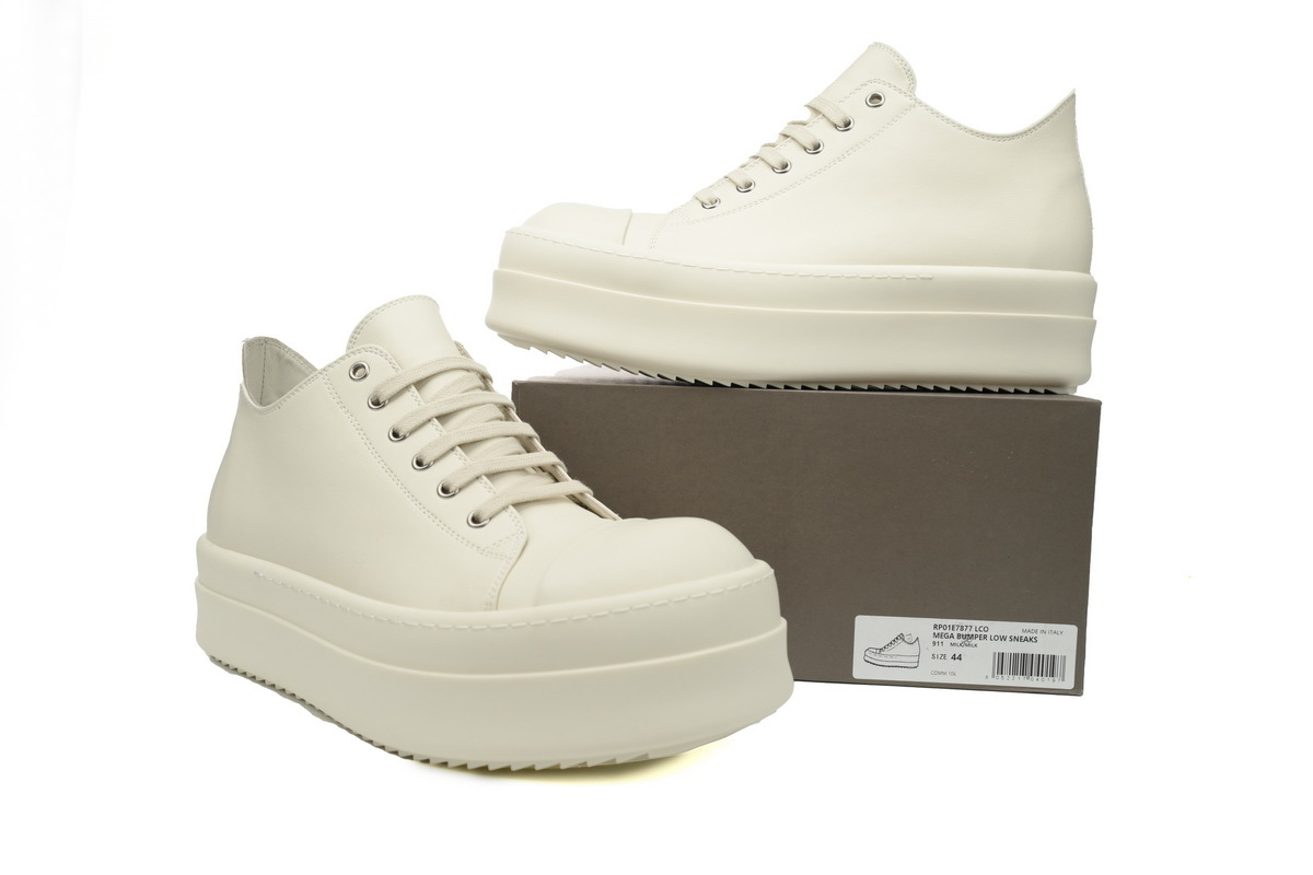 Rick Owens RO Platform Low-Top Sneakers – White