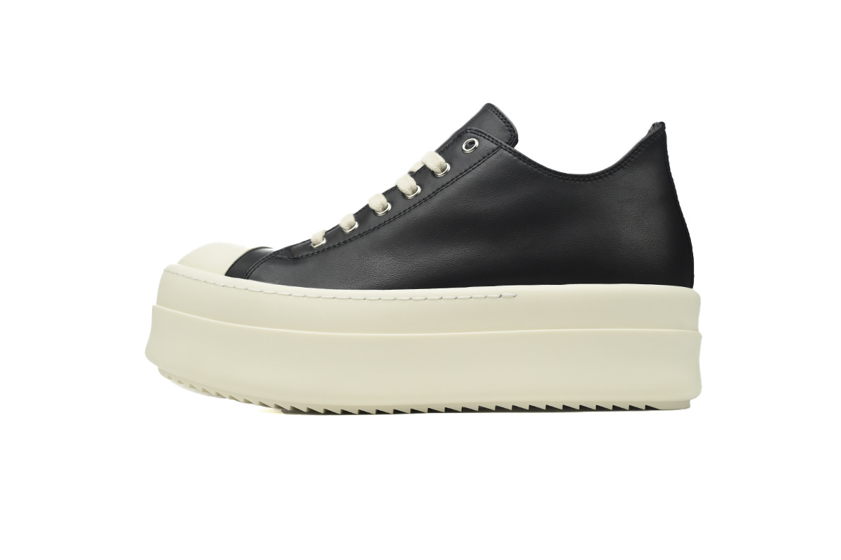 Rick Owens RO Platform Low-Top Sneakers – Black & White