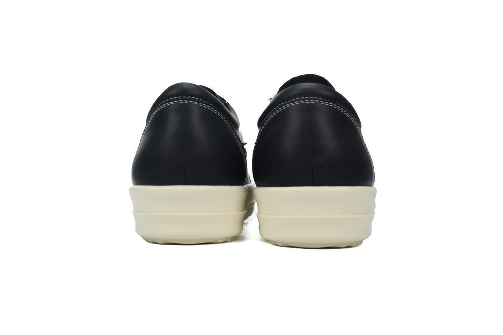 Rick Owens Strobe Vintage Low-Top Sneakers – Black & Milk