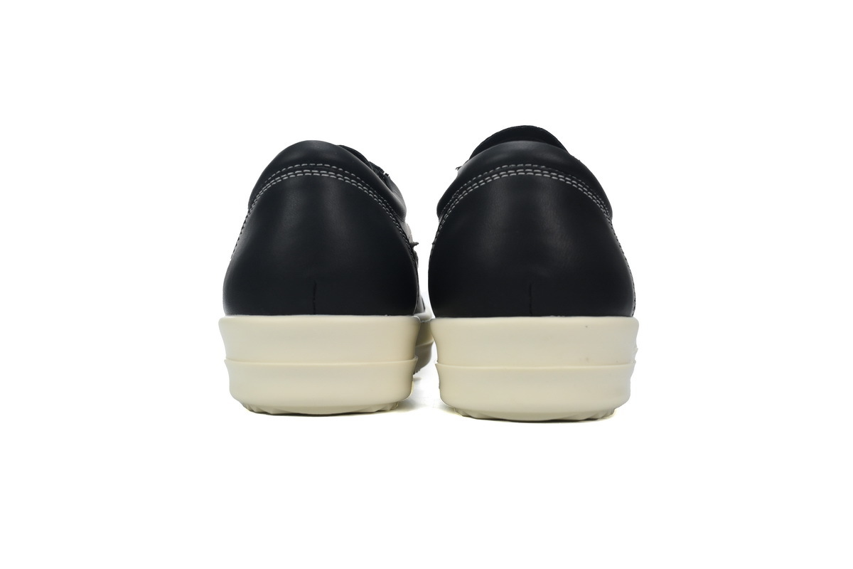 Rick Owens Strobe Vintage Low-Top Sneakers – Black & Milk