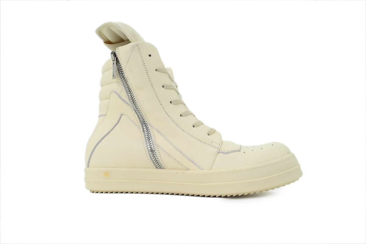 Rick Owens Women's Strobe Geobasket High-Top Sneakers – Milk