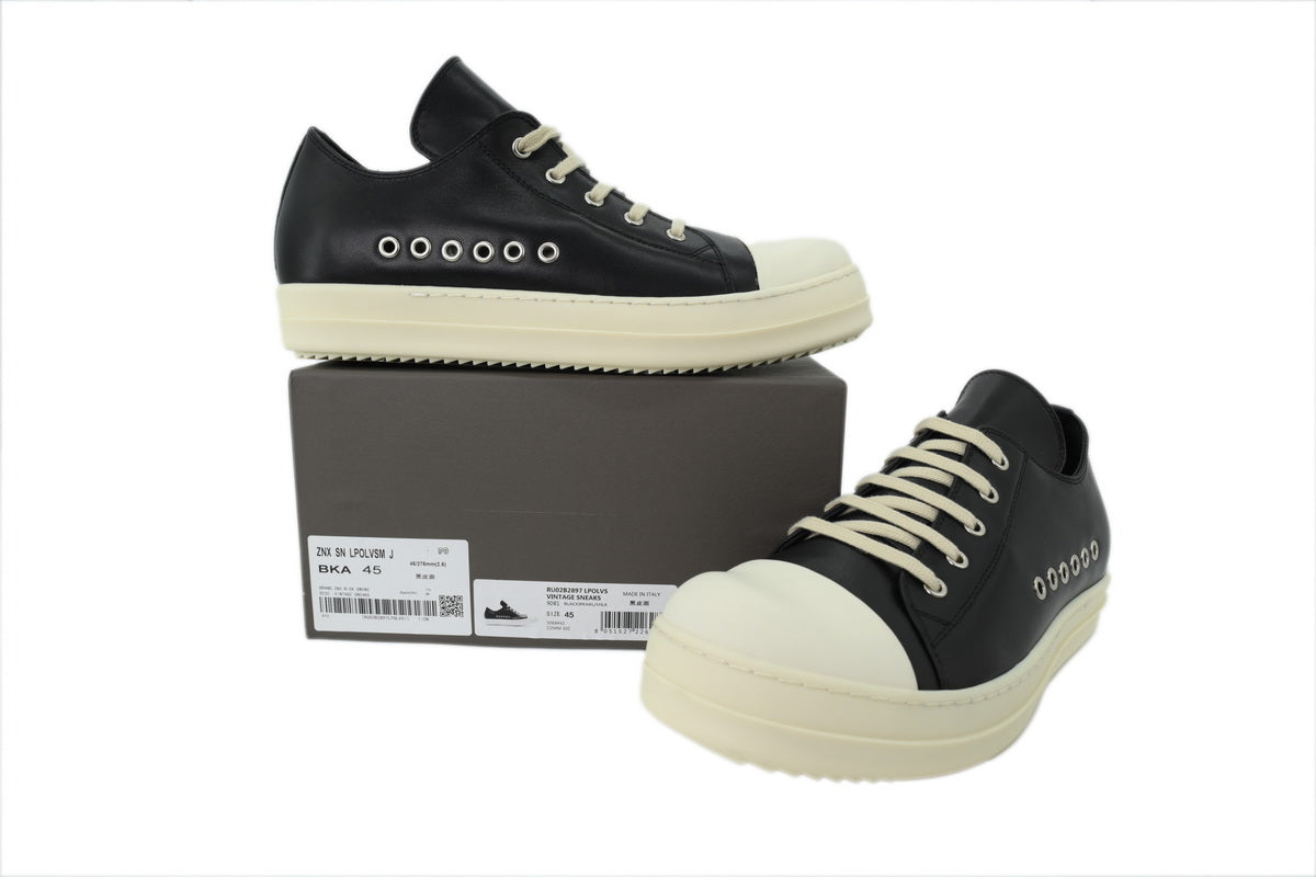 Rick Owens Temple Extreme Low Sneakers – Black Milk