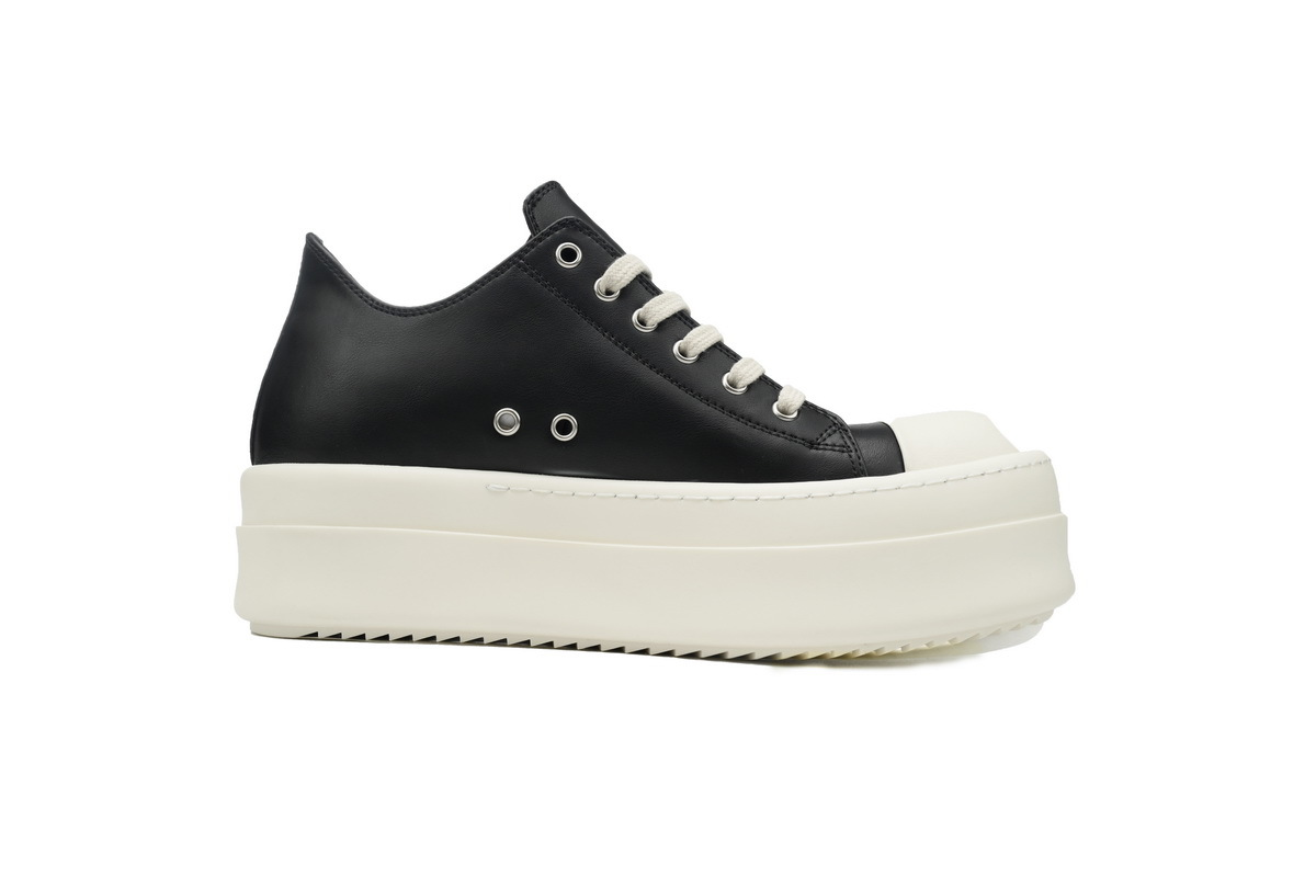 Rick Owens RO Platform Low-Top Sneakers – Black & White