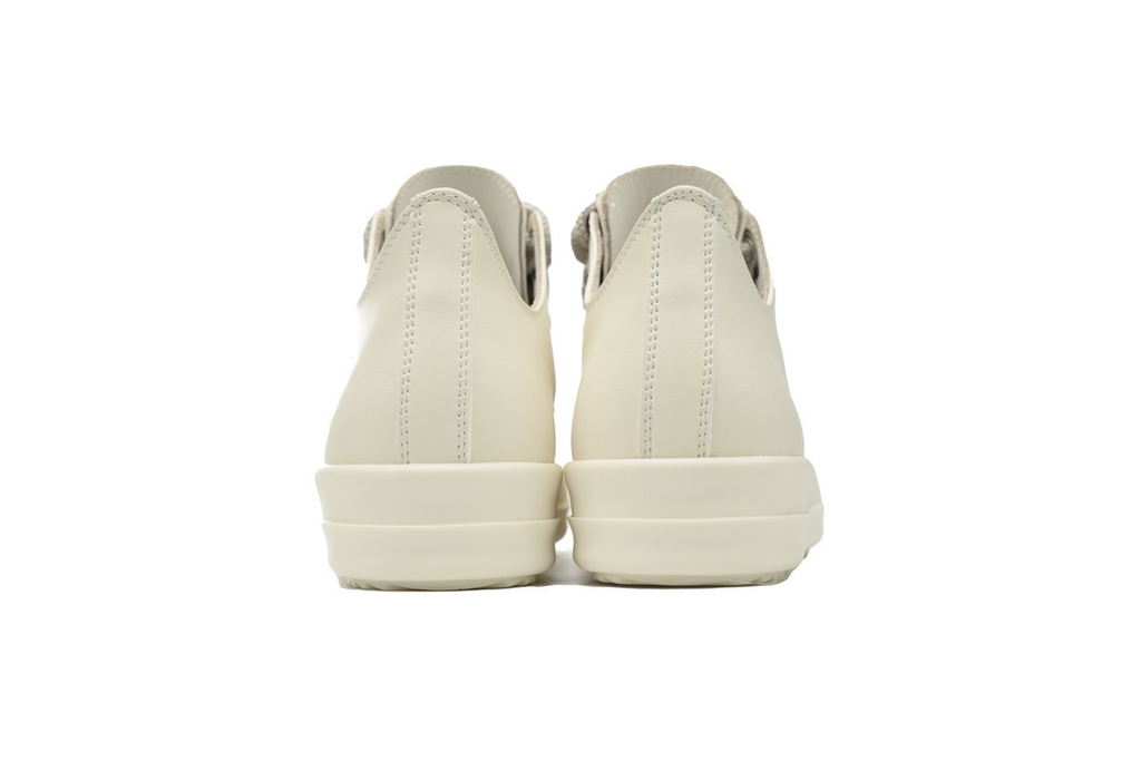 Rick Owens RO Oversized Lace Low-Top Sneakers – White