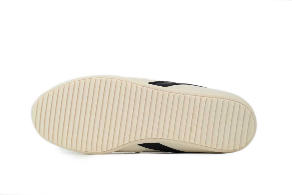 Rick Owens RO De Xun Low-Top Sneakers – White & Black